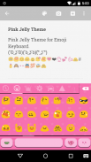 Pink Jelly Emoji Keyboard Skin Скриншот 2