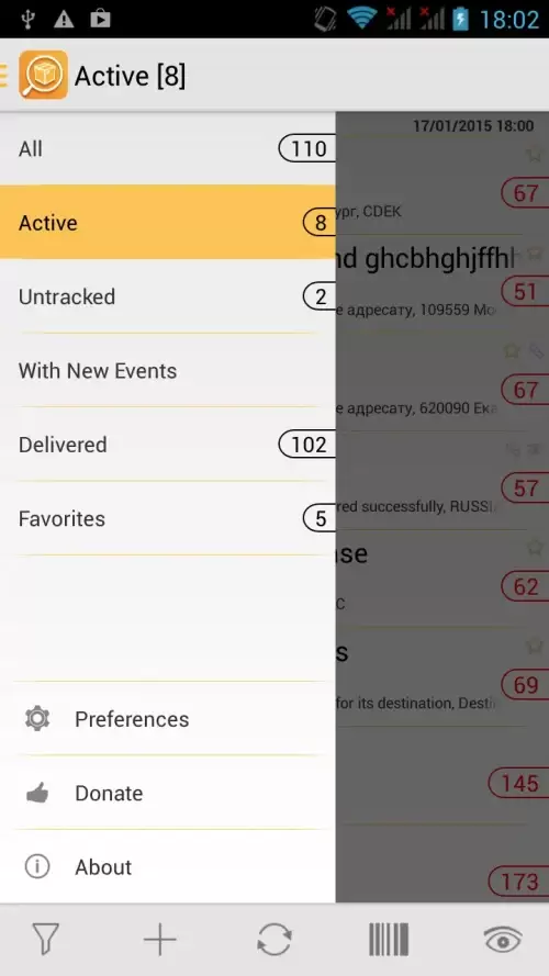 TrackChecker Mobile Schermafbeelding 2