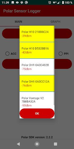 Polar Sensor Logger スクリーンショット 1