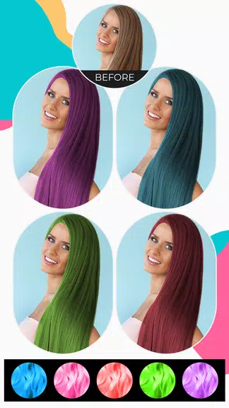 Hair Color Changer Editor Capture d'écran 1