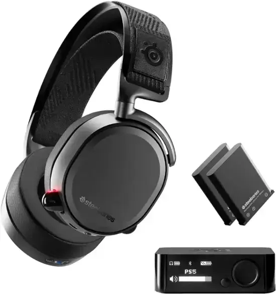 Steelseries - Arctis Pro Kablosuz DTS Kulaklık: X V2.0 PS4 ve PC için Surround Sound oyun kulaklığı - Siyah