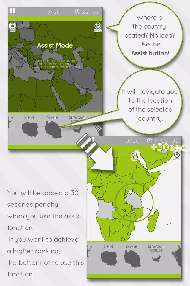 E. Learning World Map Puzzle ภาพหน้าจอ 2