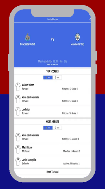 FootyBite app Screenshot 1