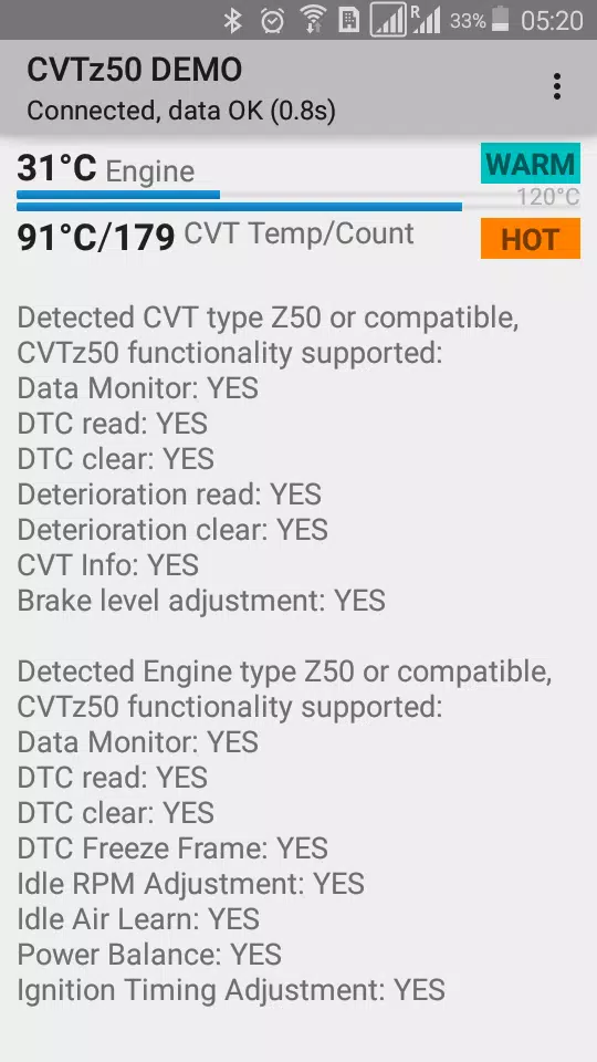 CVTz50 DEMO Ảnh chụp màn hình 1