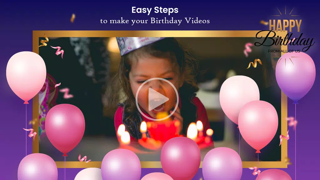 Make Birthday Video With Music Schermafbeelding 0