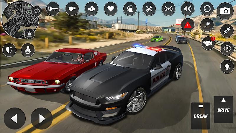 Police Chase Thief Cop Games Schermafbeelding 2