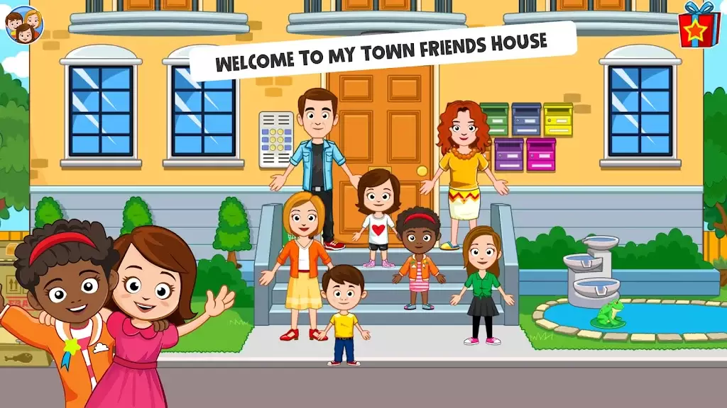 My Town - Friends House game स्क्रीनशॉट 0