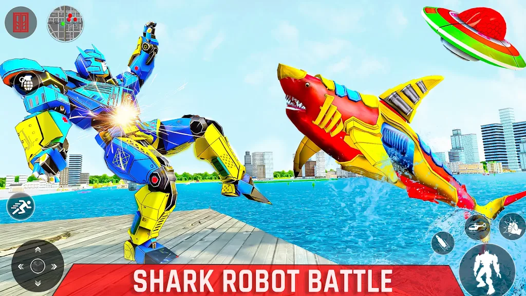 Shark Robot Transform Car Game Screenshot 3