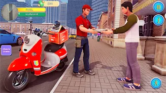 Food Delivery Boy Bike Game 3D Ekran Görüntüsü 0