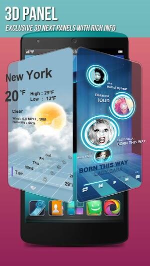 Next Launcher 3D Shell apk versi penuh