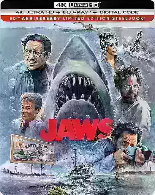 Jaws 50. Yıldönümü 4K Steelbook ön siparişi şimdi