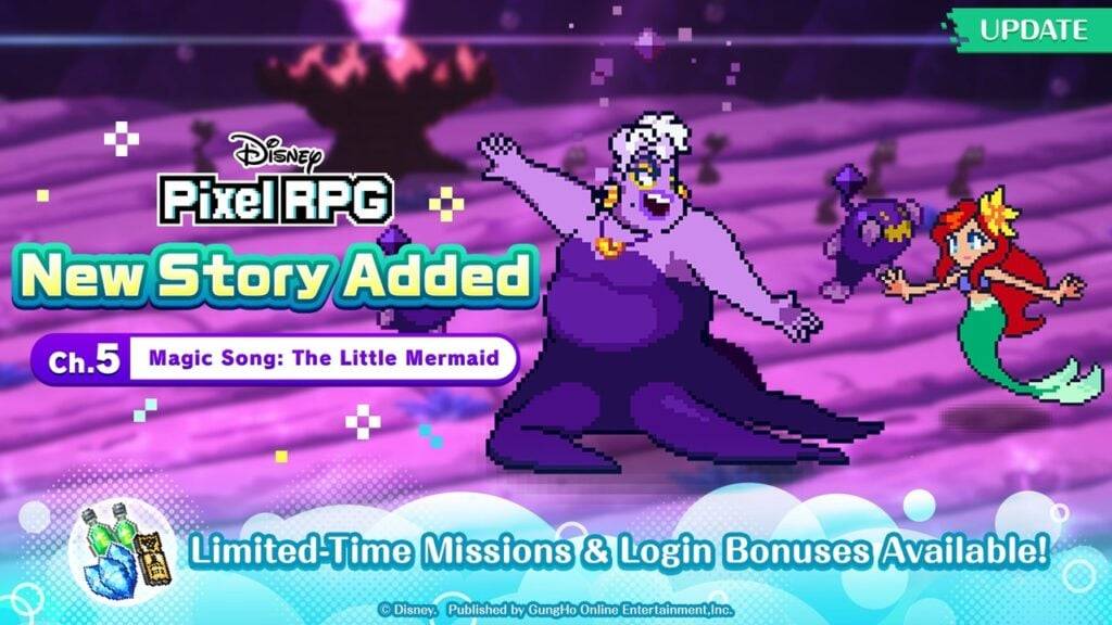 «Disney Pixel RPG добавляет Ариэль, Урсула в новом обновлении»