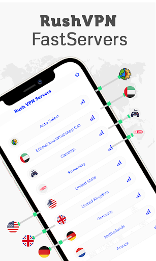 Rush VPN - Secure and Fast VPN Ekran Görüntüsü 1