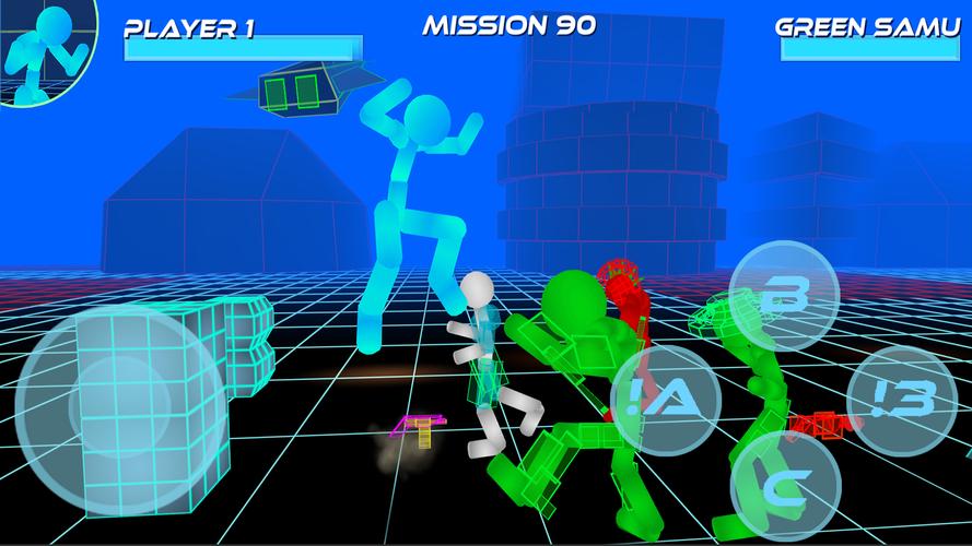 Stickman Neon Street Fighting ภาพหน้าจอ 0