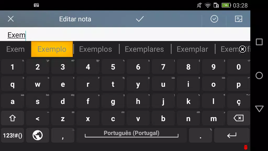 Portuguese for AnySoftKeyboard Zrzut ekranu 1