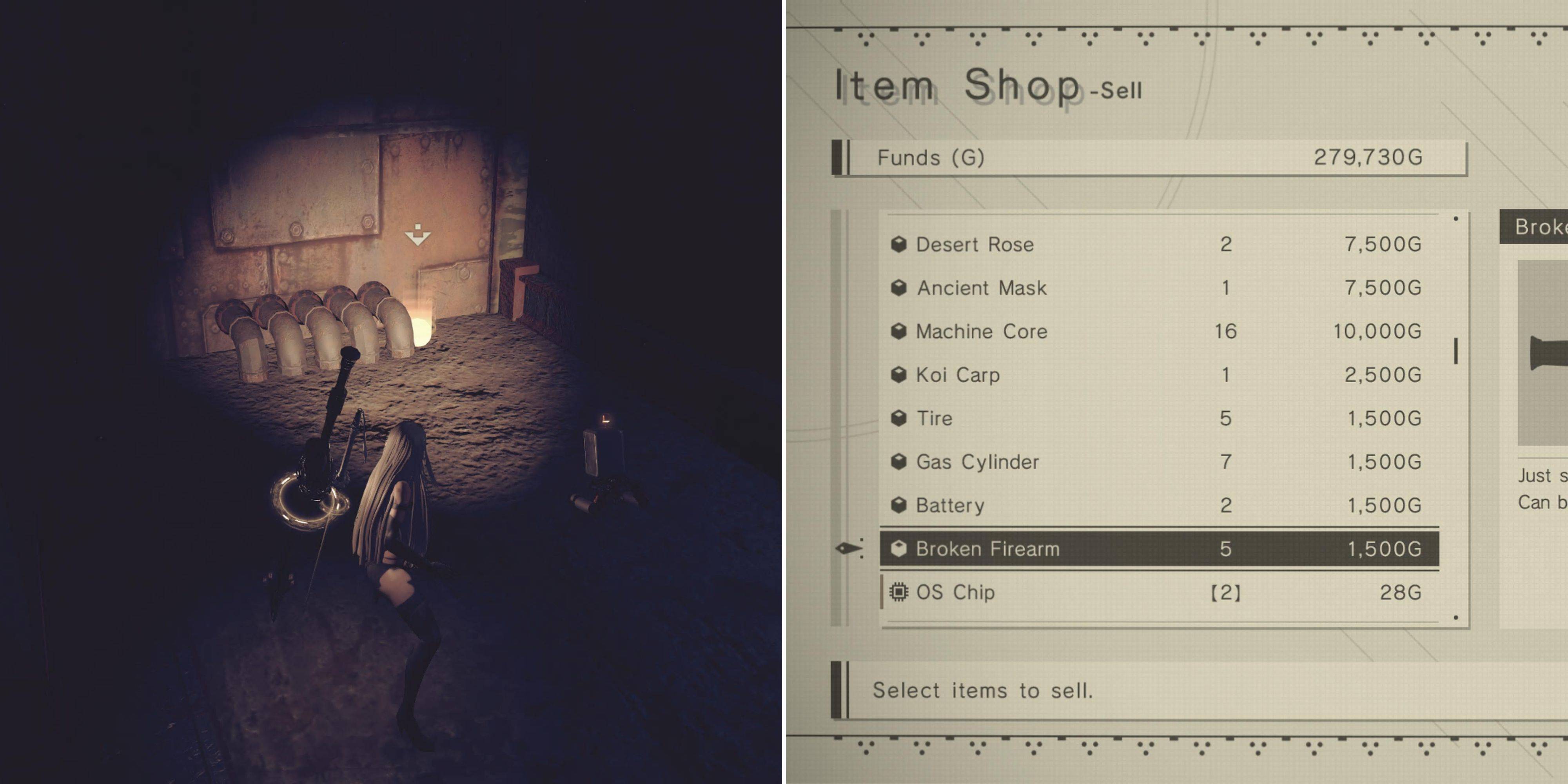 NieR:Automata: artículos esenciales para vender para tener éxito en el juego