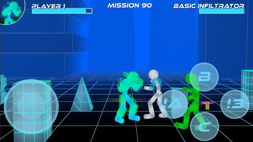 Stickman Neon Street Fighting ภาพหน้าจอ 1