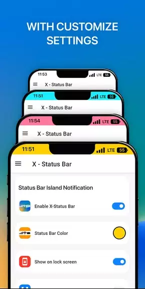 iCenter iOS 16: X - Status Bar Ảnh chụp màn hình 0