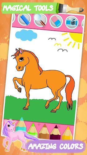 Unicorn Kids Coloring Book Screenshot 2