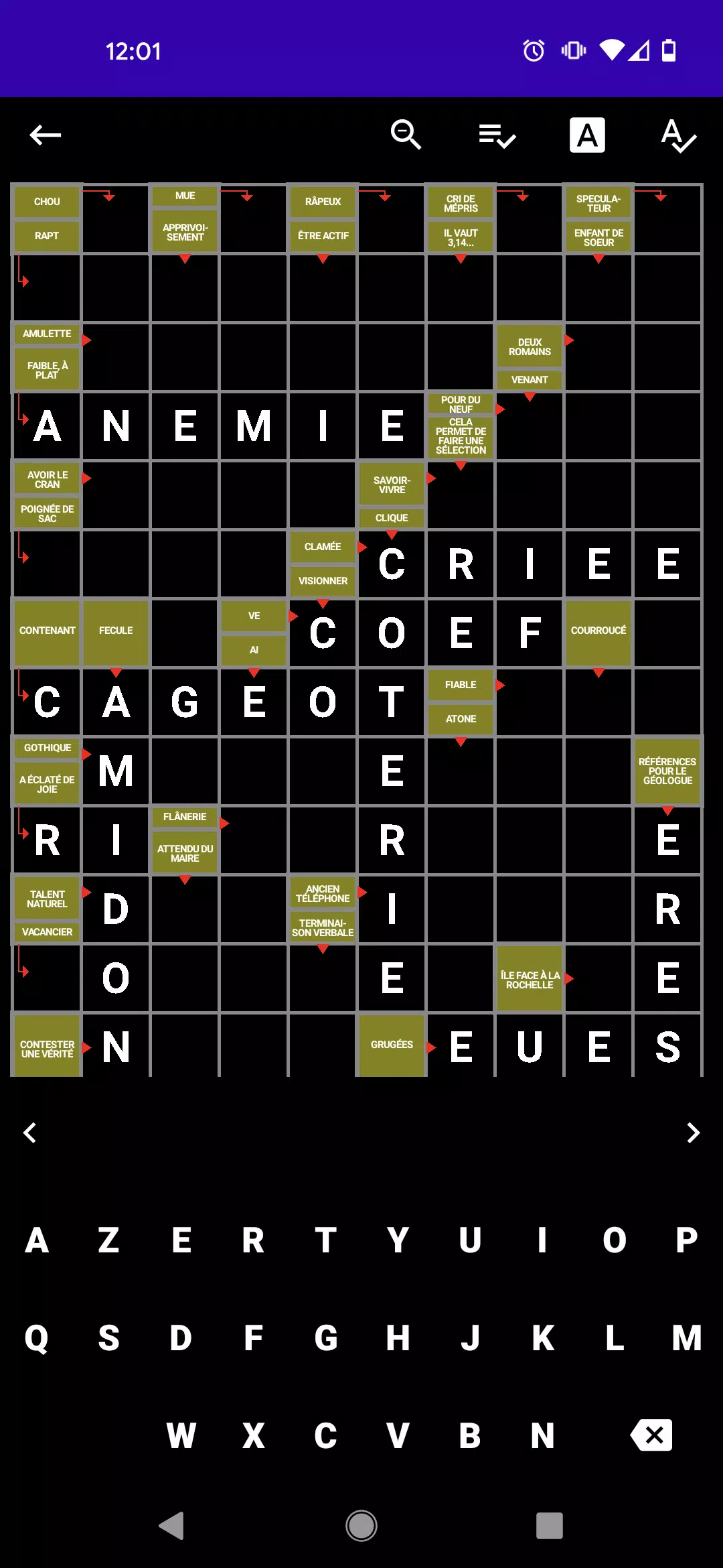 Mots Fléchés Français 스크린샷 3