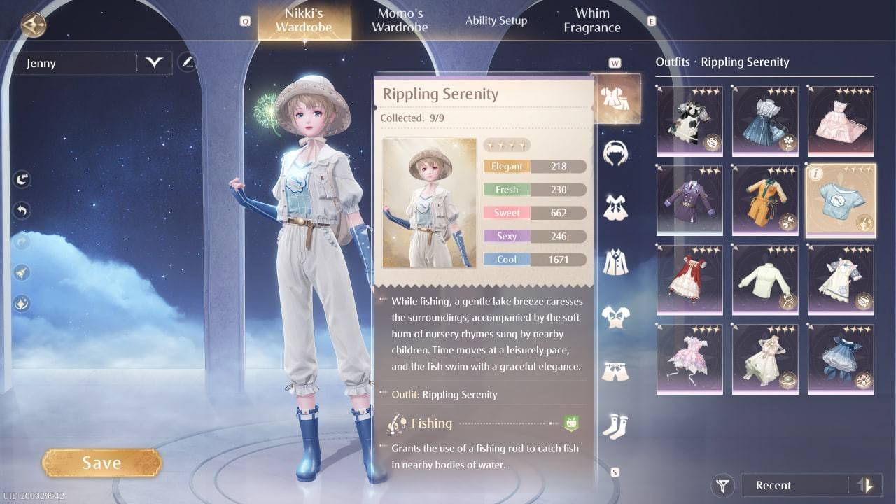 Fishing Outfit Example