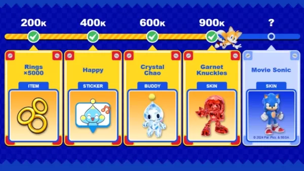 Marcos e Recompensas do Pré-Cadastro de Sonic Rumble