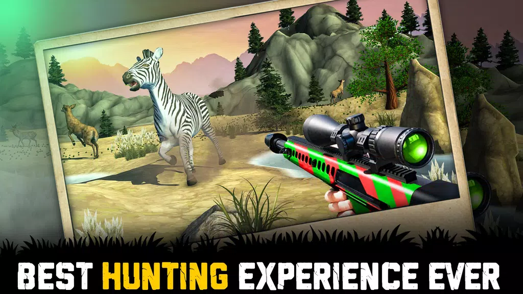 Wild Animal Hunting 3D Offline Captura de tela 2