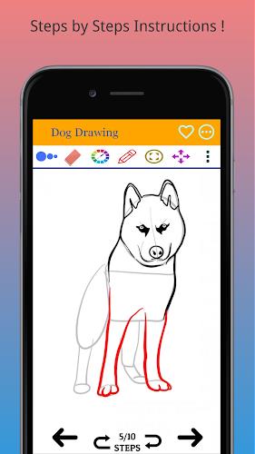 How to Draw Dog Step by Step Скриншот 1