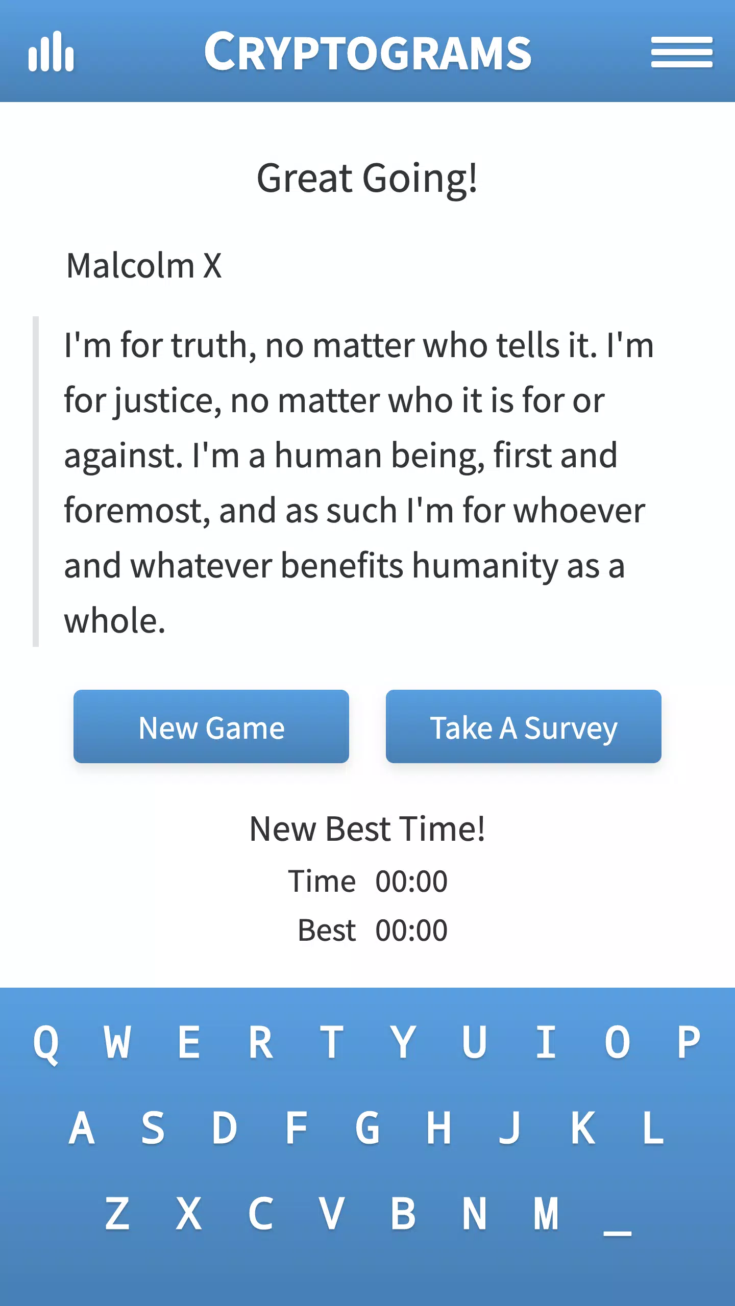 Cryptogram · Puzzle Quotes Скриншот 2