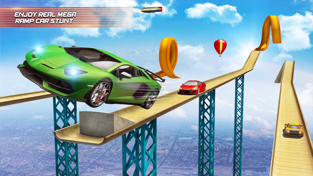 Mega Ramp Car Racing Master 3D Mod स्क्रीनशॉट 1