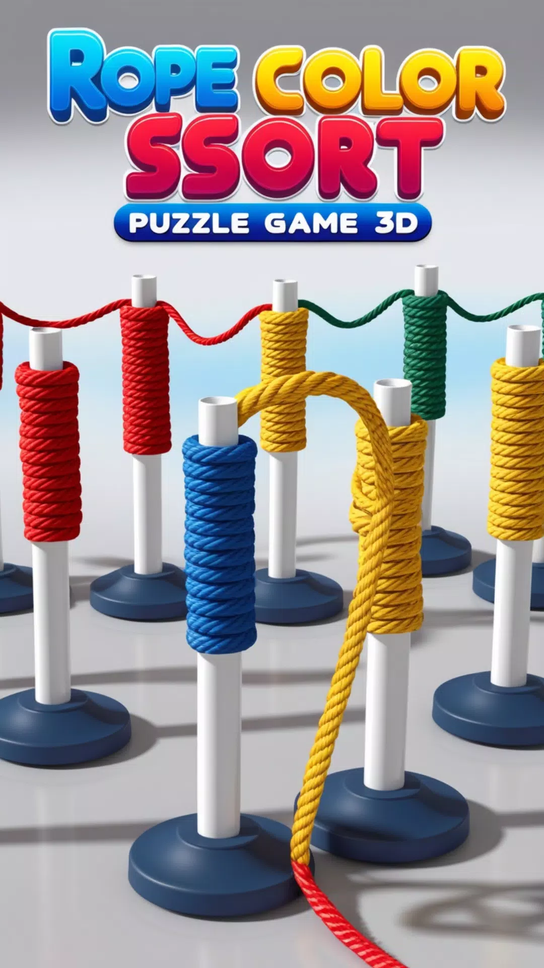 Rope Color Sort Puzzle Game 3D Captura de tela 3