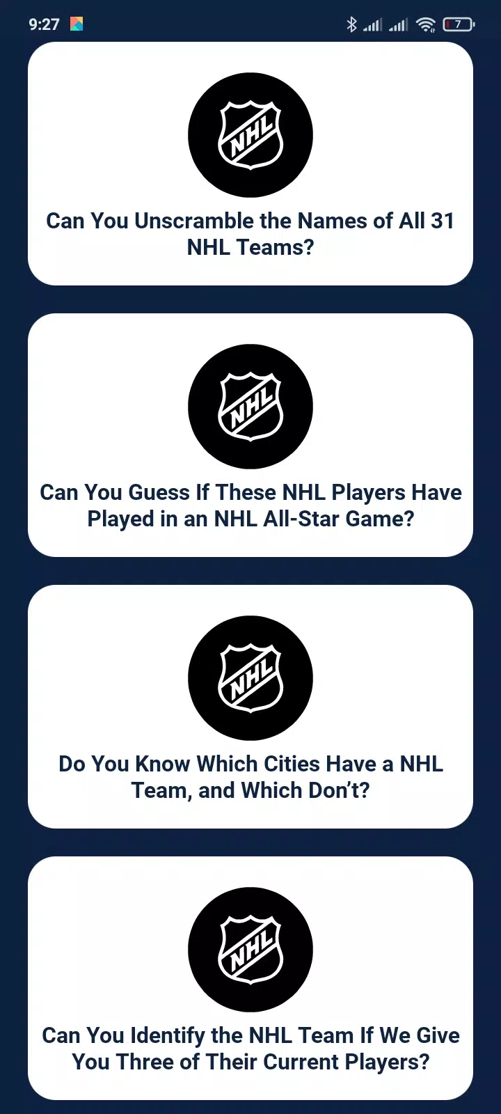 Trivia Game For NHL Addict! Ảnh chụp màn hình 0