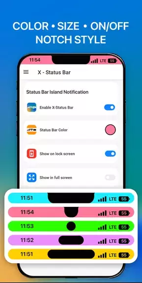 Schermata iCenter iOS 16: X - Status Bar 3