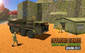 Offroad US Army Truck Driving Captura de tela 2