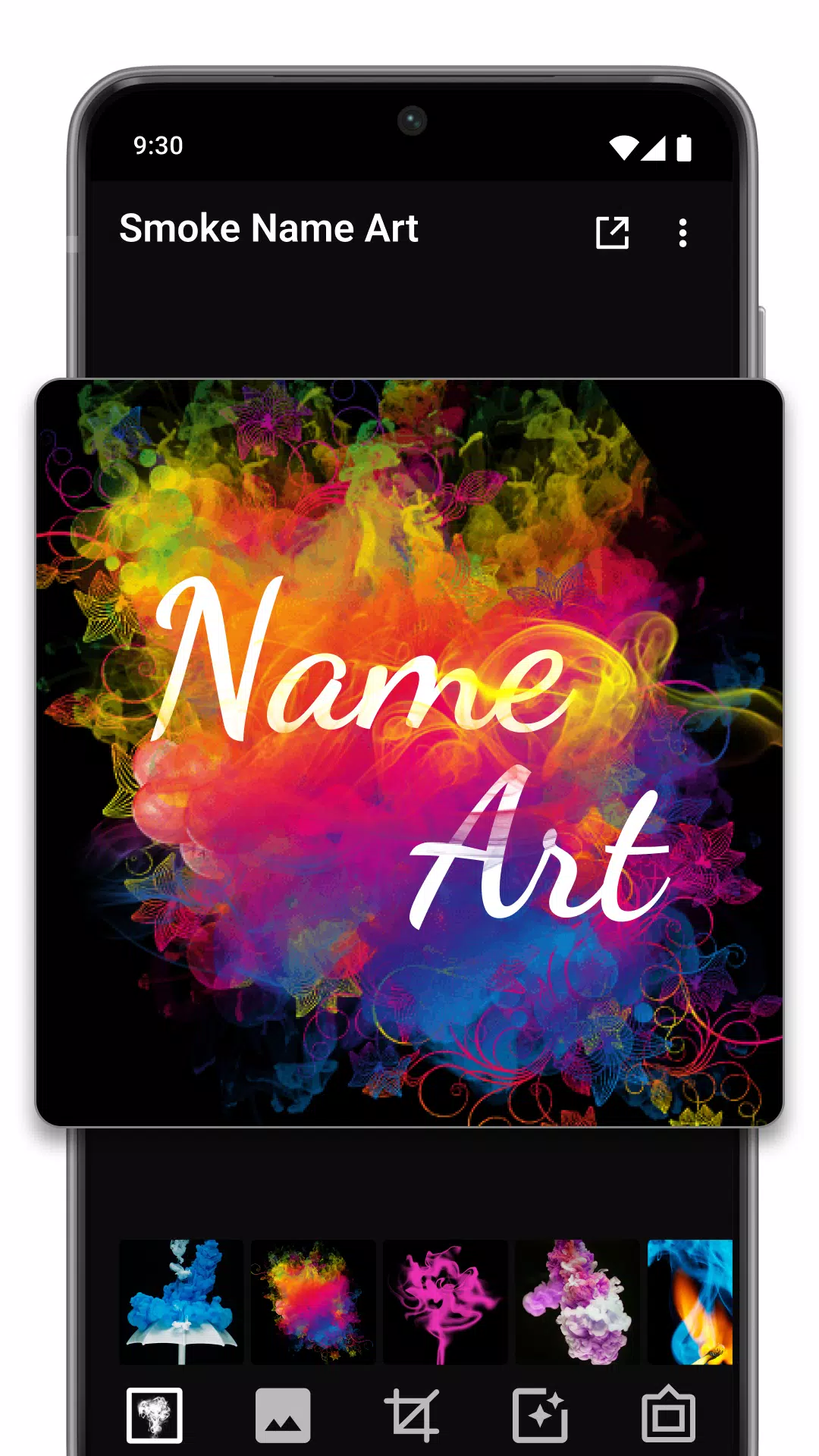 Smoke Name Art Maker Captura de pantalla 3