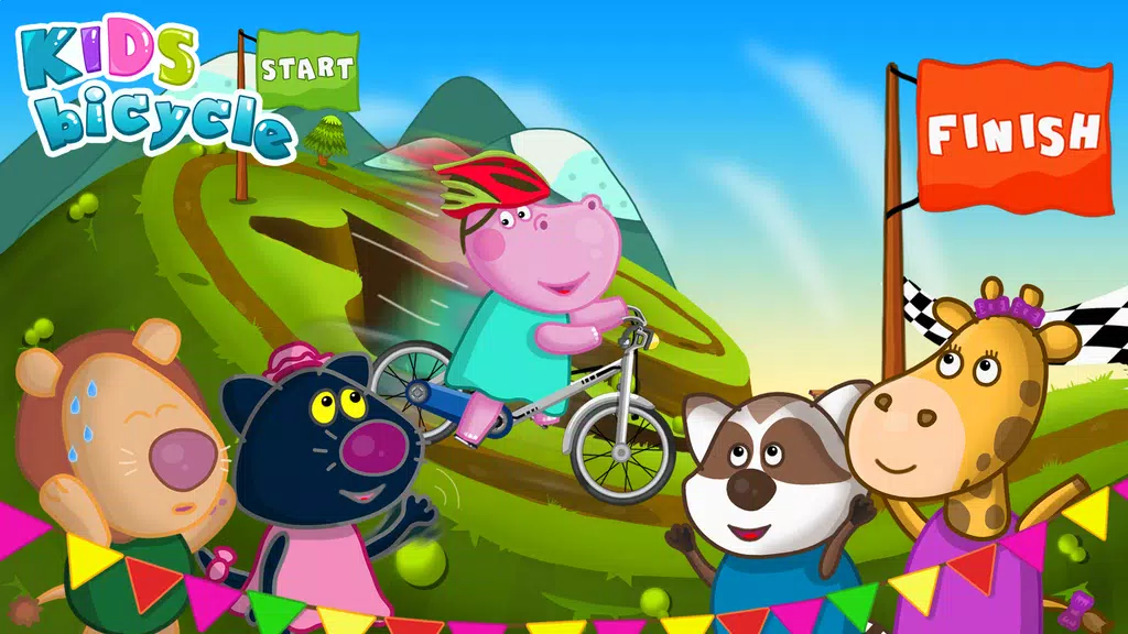 Hippo Bicycle: Kids Racing应用截图第0张