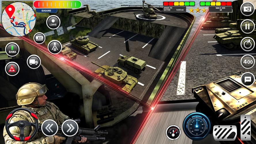 Army Transport Tank Ship Games Zrzut ekranu 1