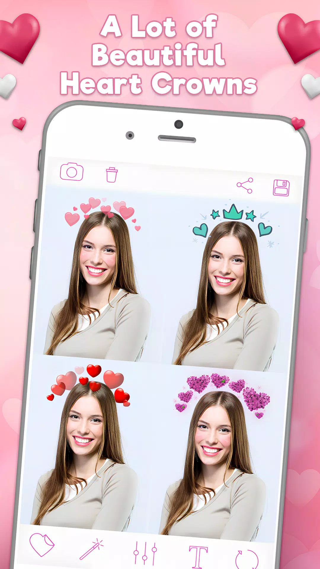 Heart Emoji & Photo Stickers Schermafbeelding 1