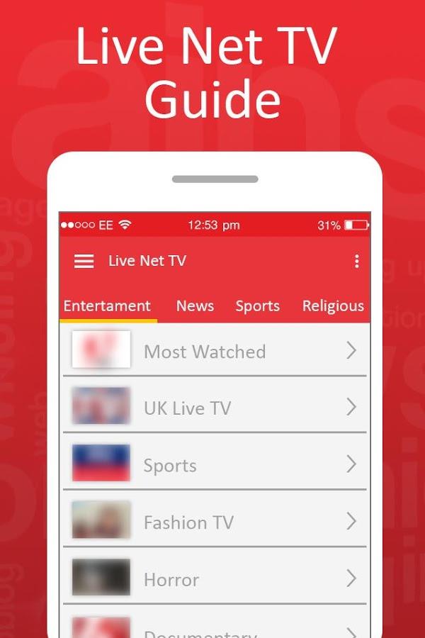 Live Net TV Streaming Guide 스크린샷 1