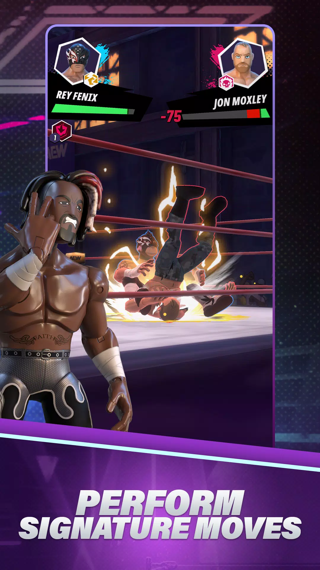 AEW: Figure Fighters Wrestling Captura de tela 1