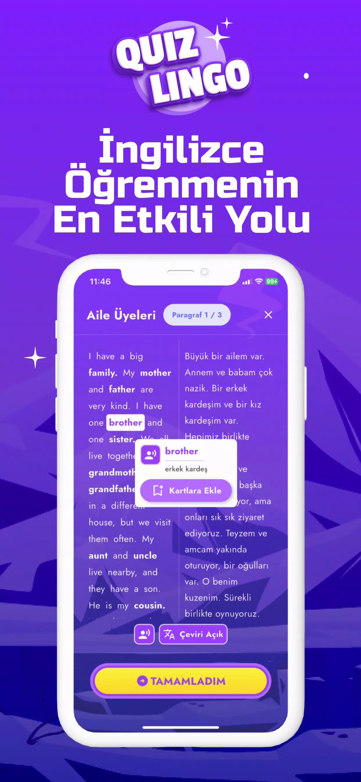 Quizlingo - İngilizce Öğren Tangkapan skrin 0