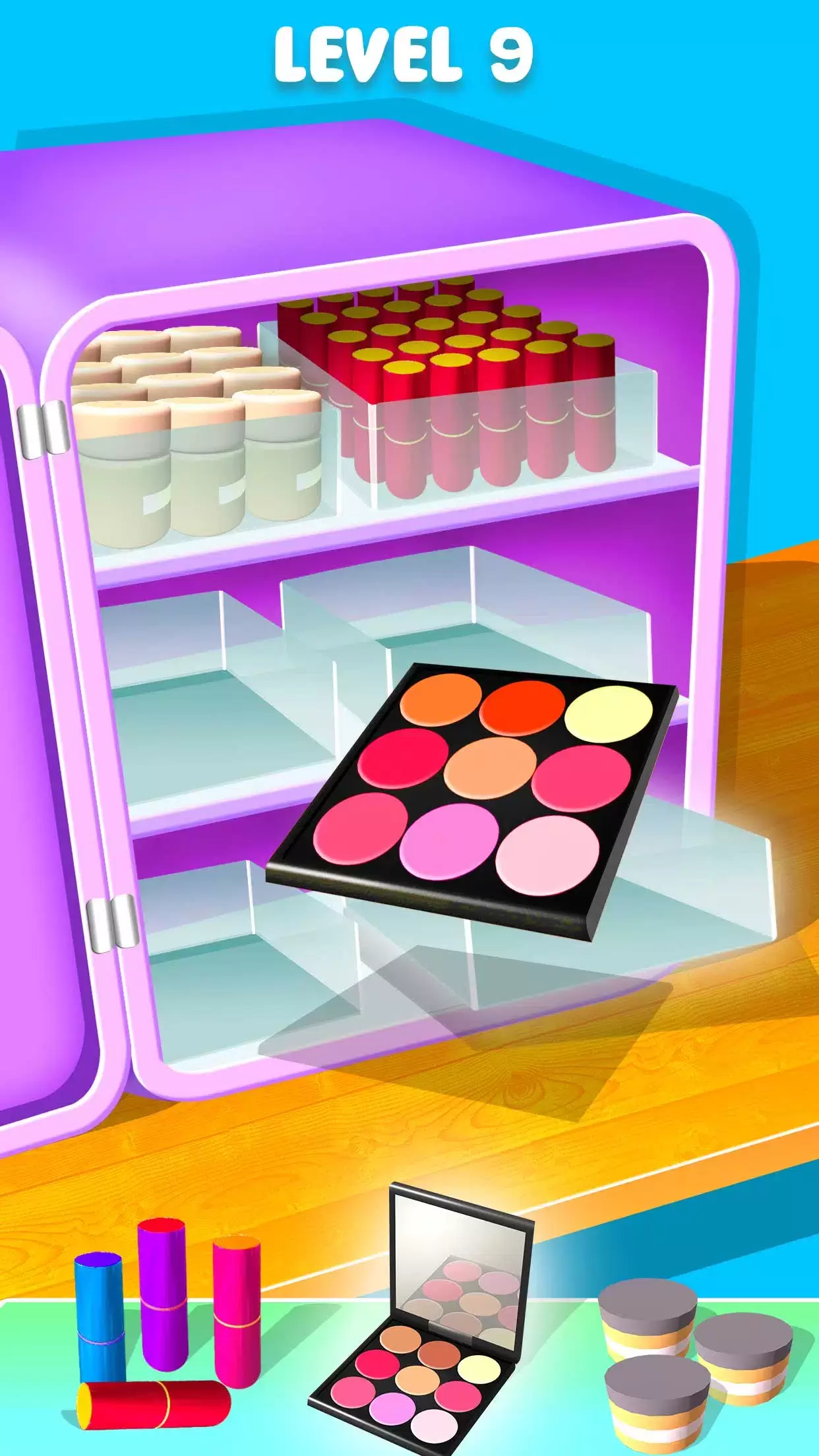 Fill the Makeup Organizer Game Screenshot 3