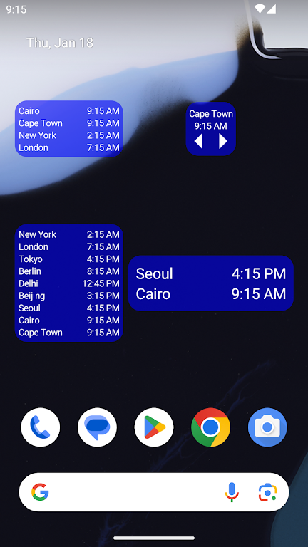 World Clock & Widget ဖန်သားပြင်ဓာတ်ပုံ 2