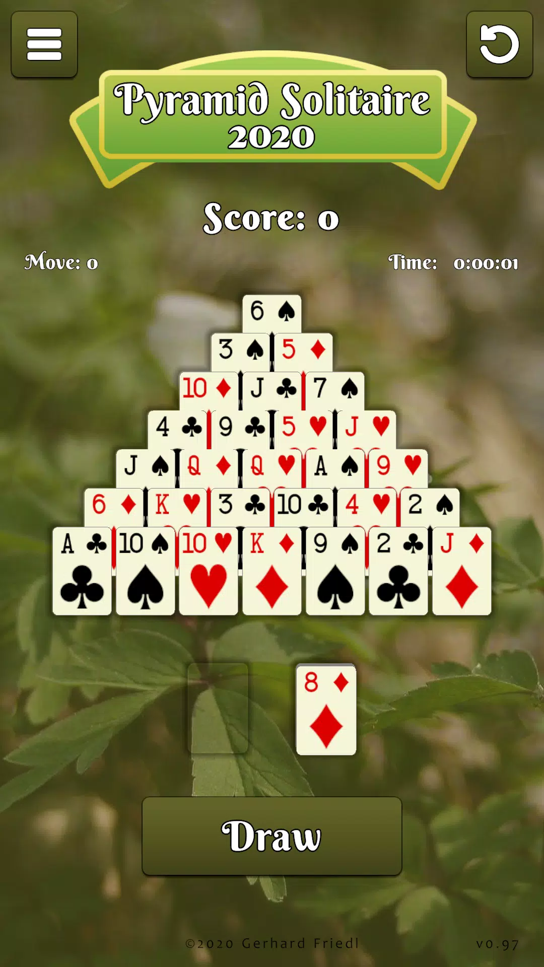 Pyramid Solitaire Card Game Screenshot 1