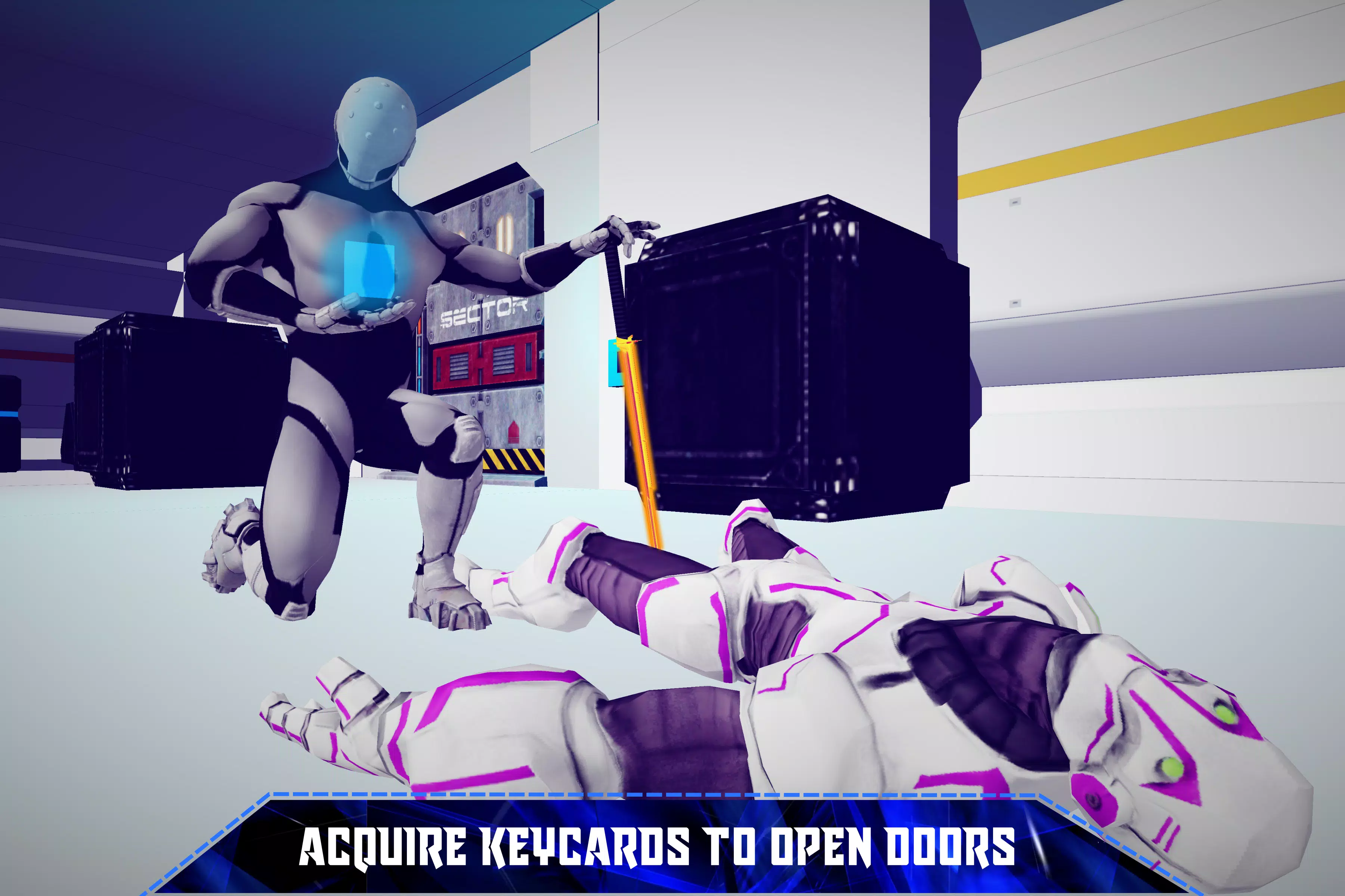 Escape Robot Facility: 3D Cosmic Galaxy Captura de tela 3