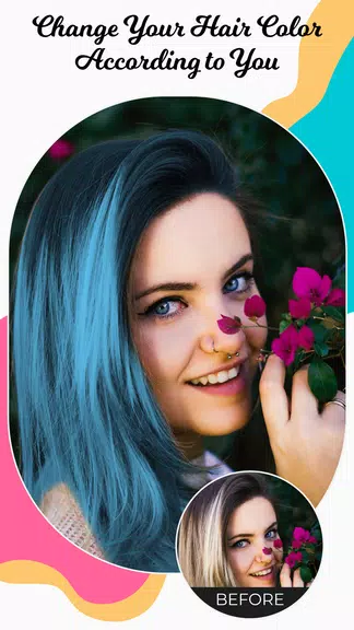 Hair Color Changer Editor Capture d'écran 2