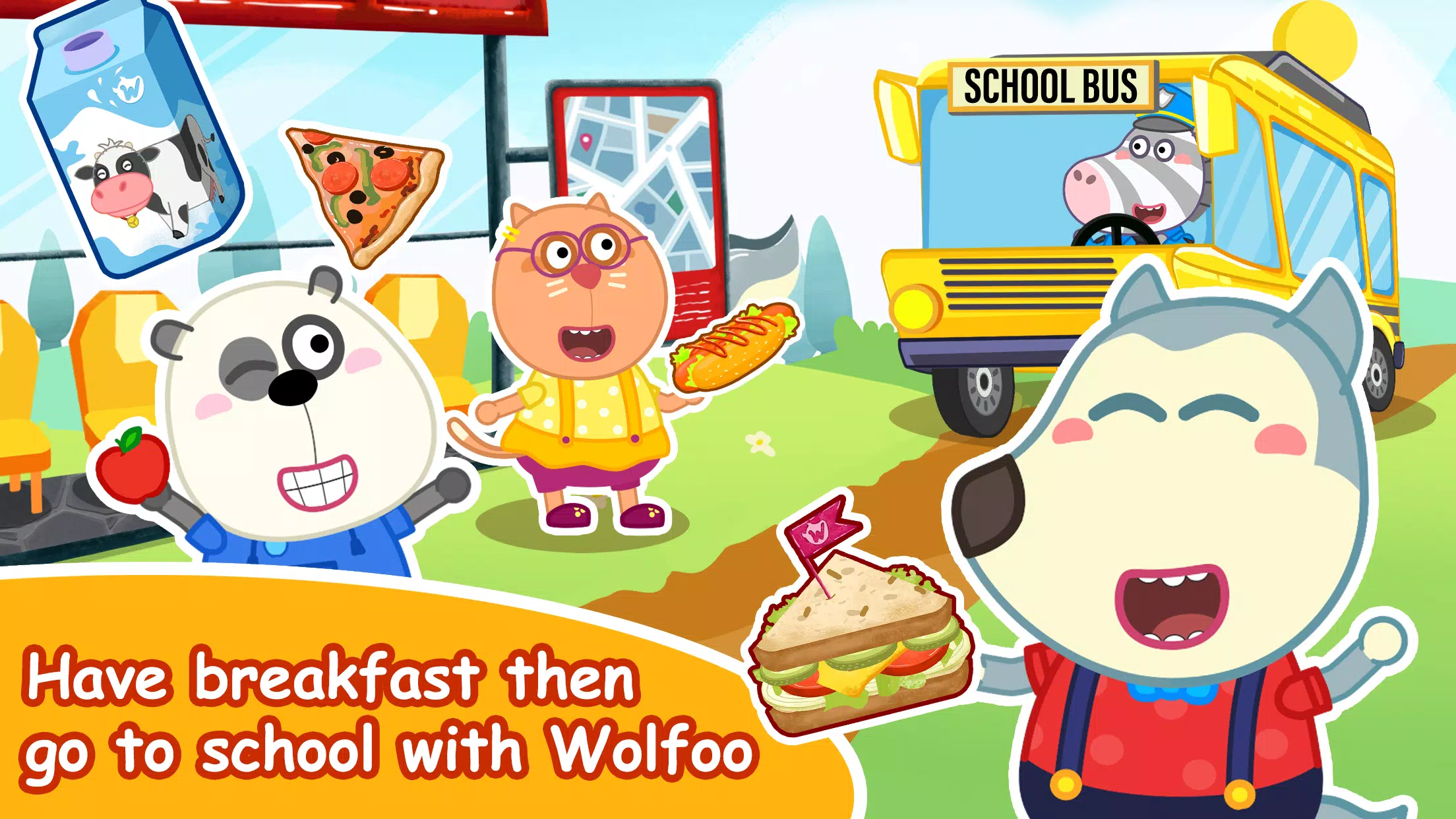 Wolfoo A Day At School Captura de pantalla 0