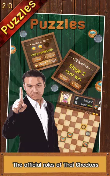 Thai Checkers - Genius Puzzle Schermafbeelding 0