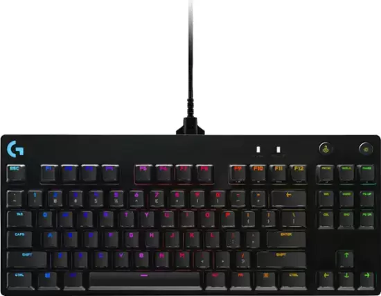 Logitech - G Pro Tkl Wired Wired GX Blue Clicky RGB Backlighting - Black