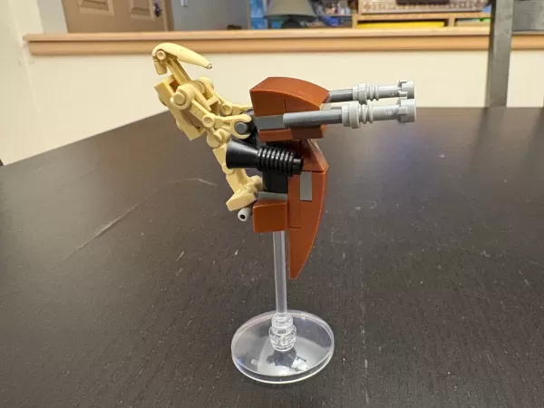 Completed LEGO Battle Droid with STAP